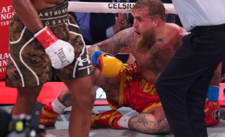  Jake Paul tumbles again after KO loss to Anthony Joshua